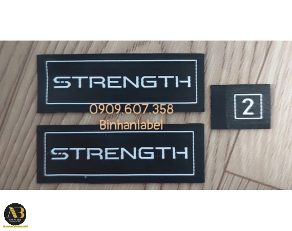 NHÃN DỆT GẤP 2 BÊN - NHÃN SIZE