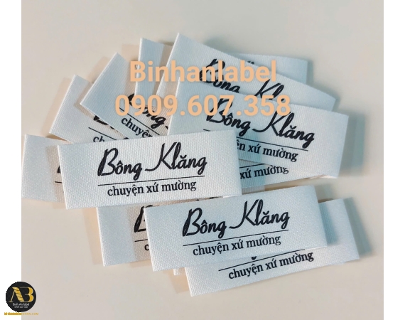 Nhãn Cotton Gấp Đầu