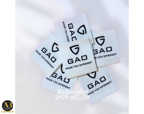 nhãn cotton trắng gấp 2 bên
